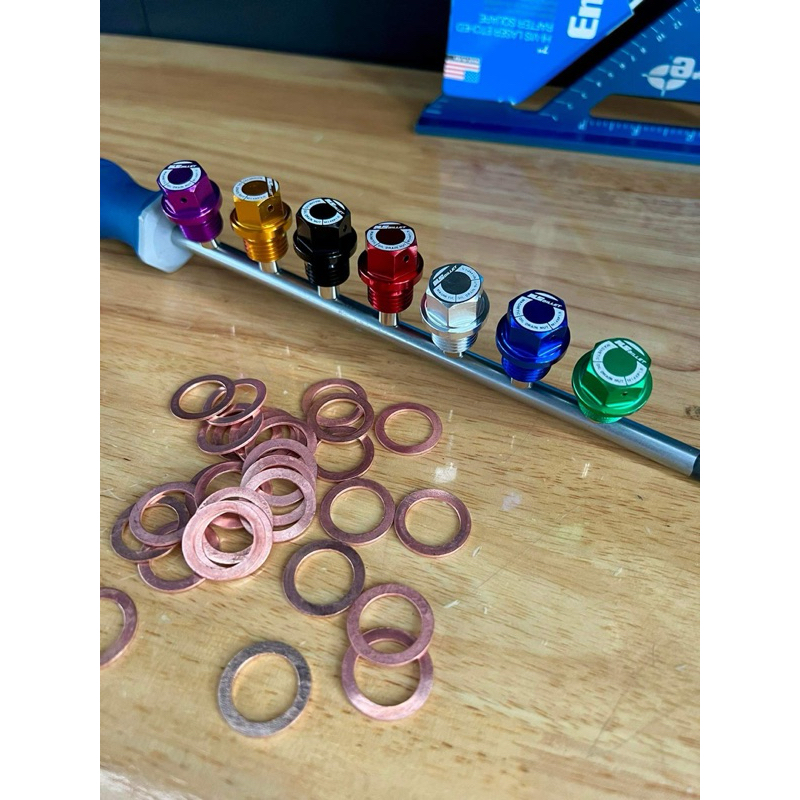 Aluminum Oil Drain Nut BuiltIn Thread Size M14 x P1.5 For