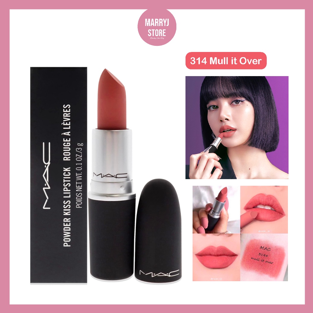 MAC Powder Kiss Lipstick 314 (Mull It Over) Shopee Philippines