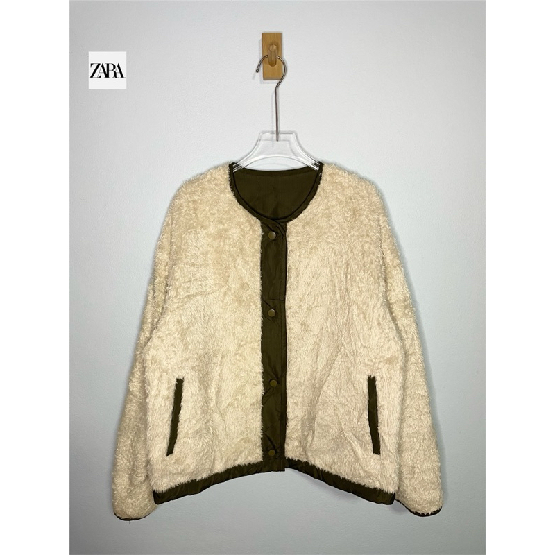 Zara A Coat Jacket Can Be Worn On 2 Beautiful Sides (Used). Shopee
