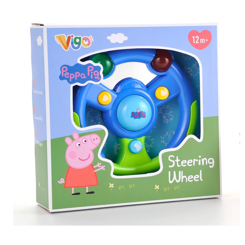 PEPPA PIG STEERING WHEEL MUSIC & LIGHT Learning Toy For Kids Shopee