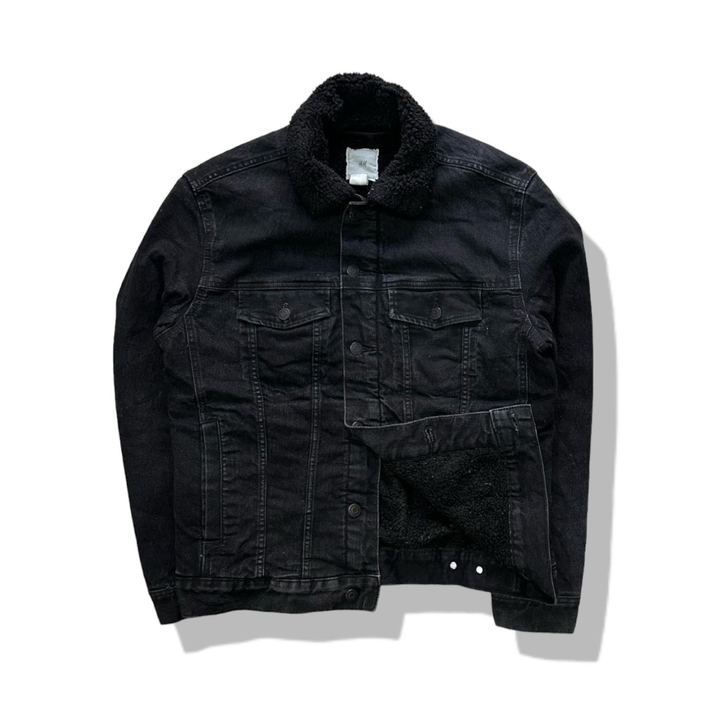 Sherpa denim hot sale jacket h&m