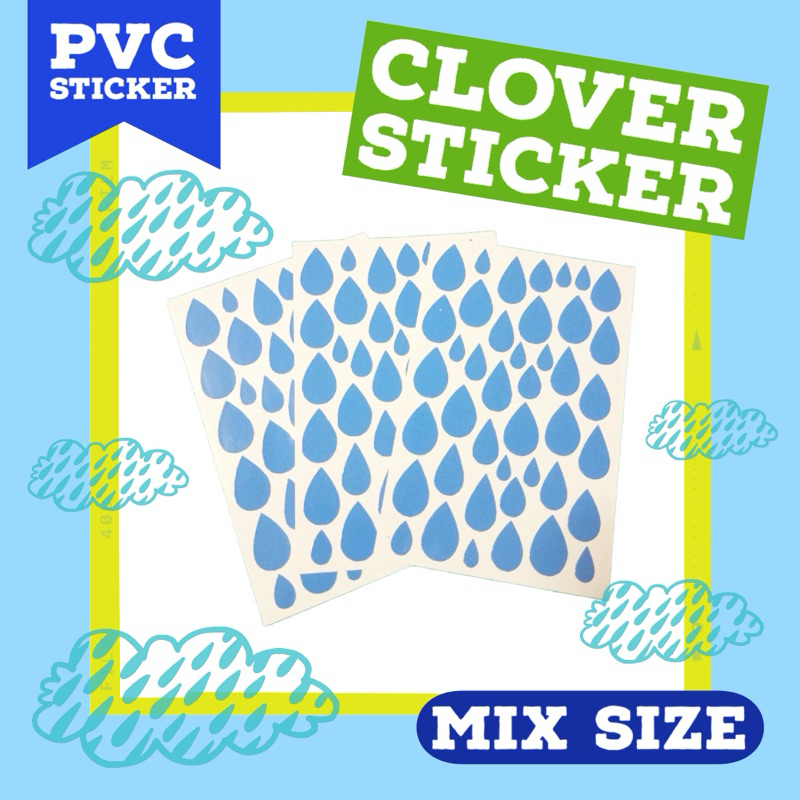 Rain Drop Shaped pvc Sticker Assorted Sizes | Shopee Philippines
