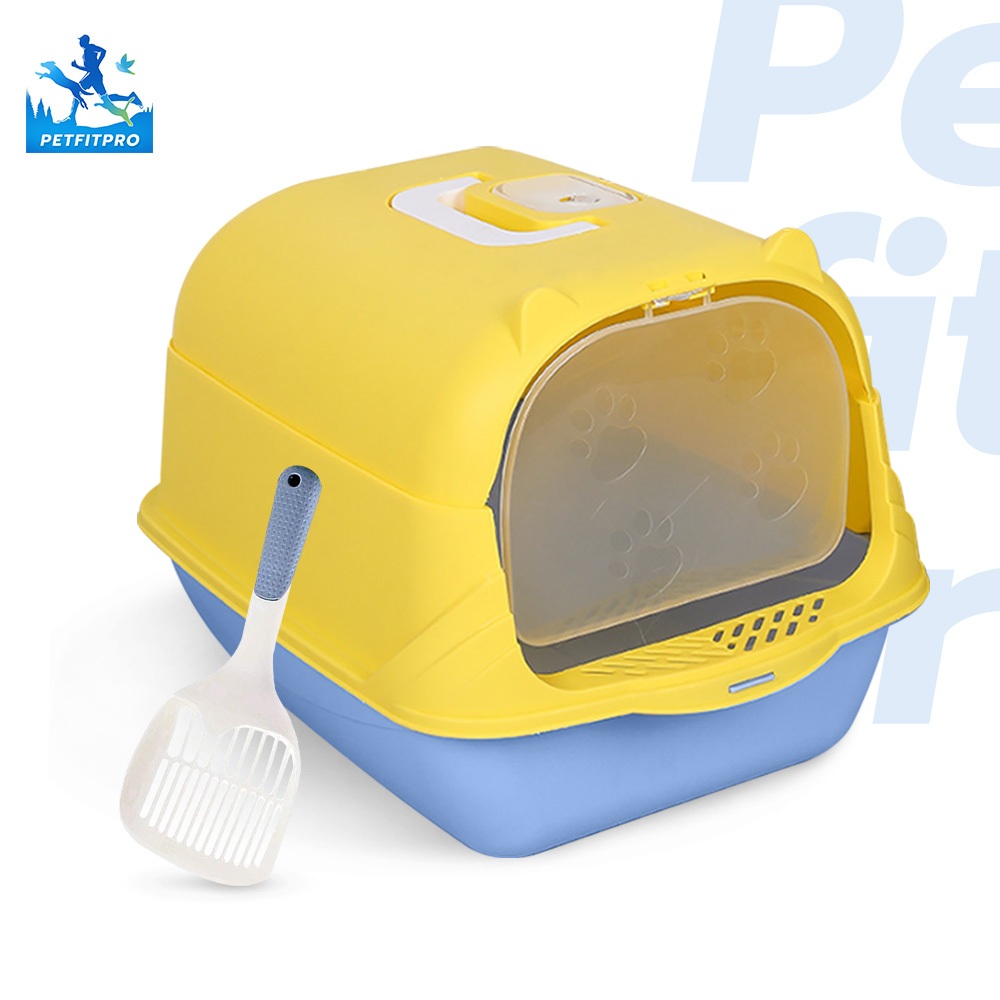 Cat Litter Box Super Cute Ears Has A Vent Not Damp. Shopee Philippines