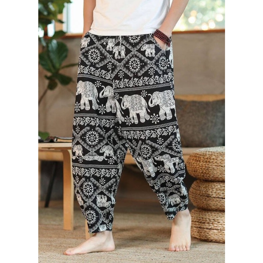 Elephant Pants Pattern Ribbed Legs Release Can Be Worn By All Ages And ...
