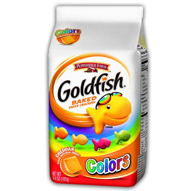 Pepperidge Farm Goldfish COLORS Cheddar Gold Fish Color Cheese Cookies ...