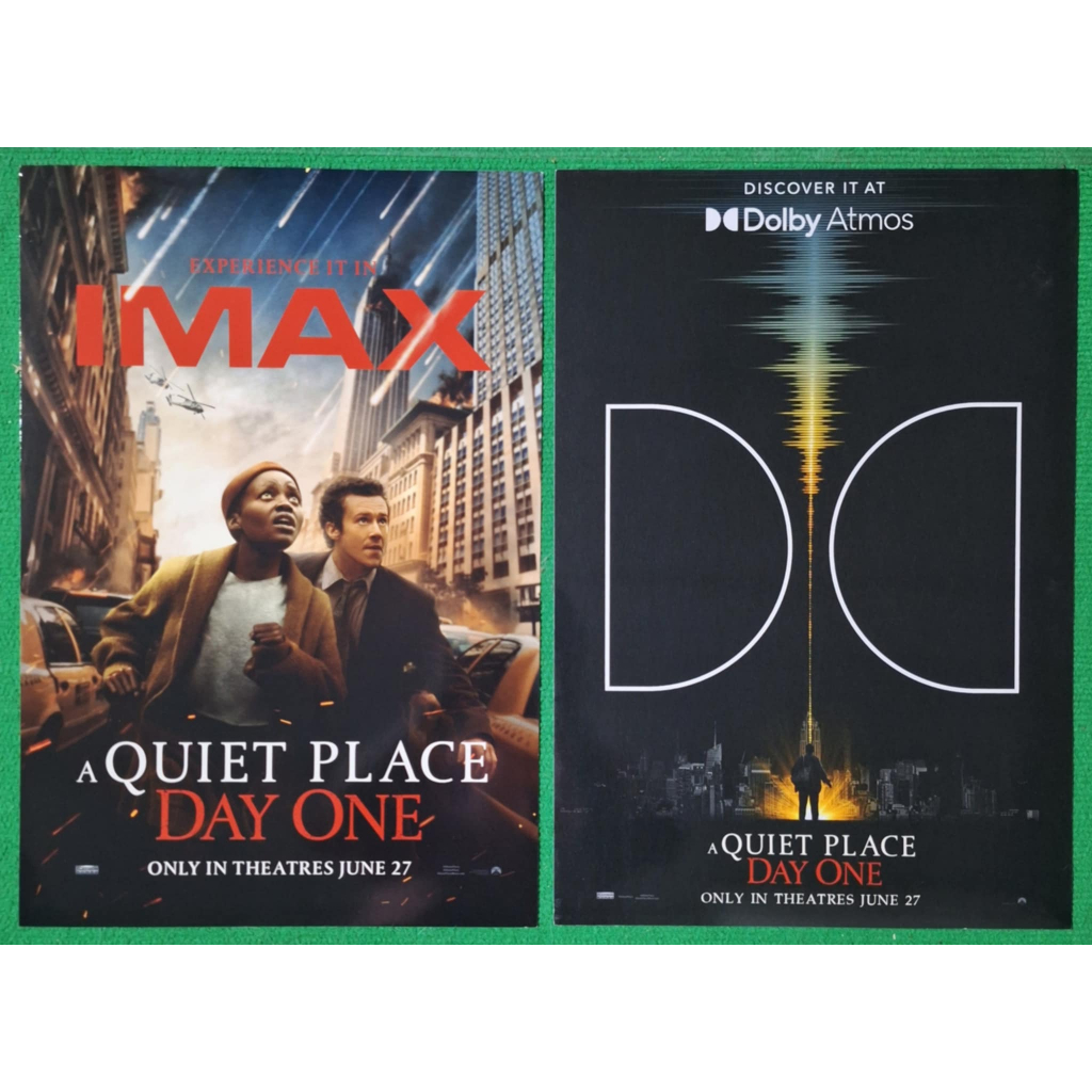 Poster Size 13x19 Inches A Quiet Place Day One Imax Pattern And Dolby ...