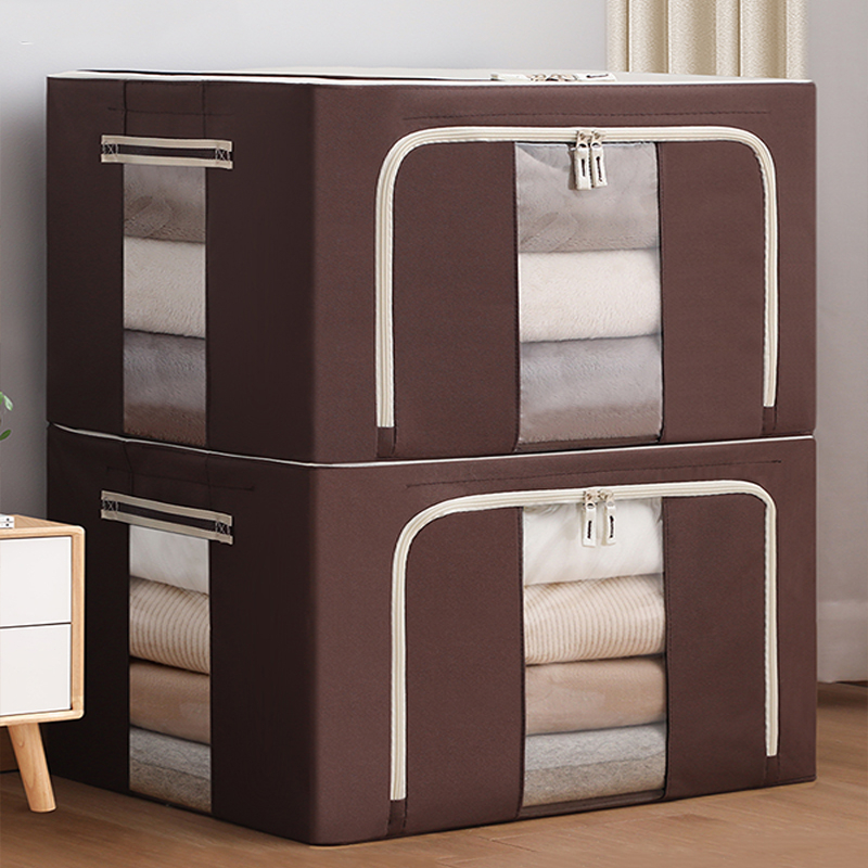 Cloth Box Clothes Storage 100L Foldable With Steel Frame Inside ...