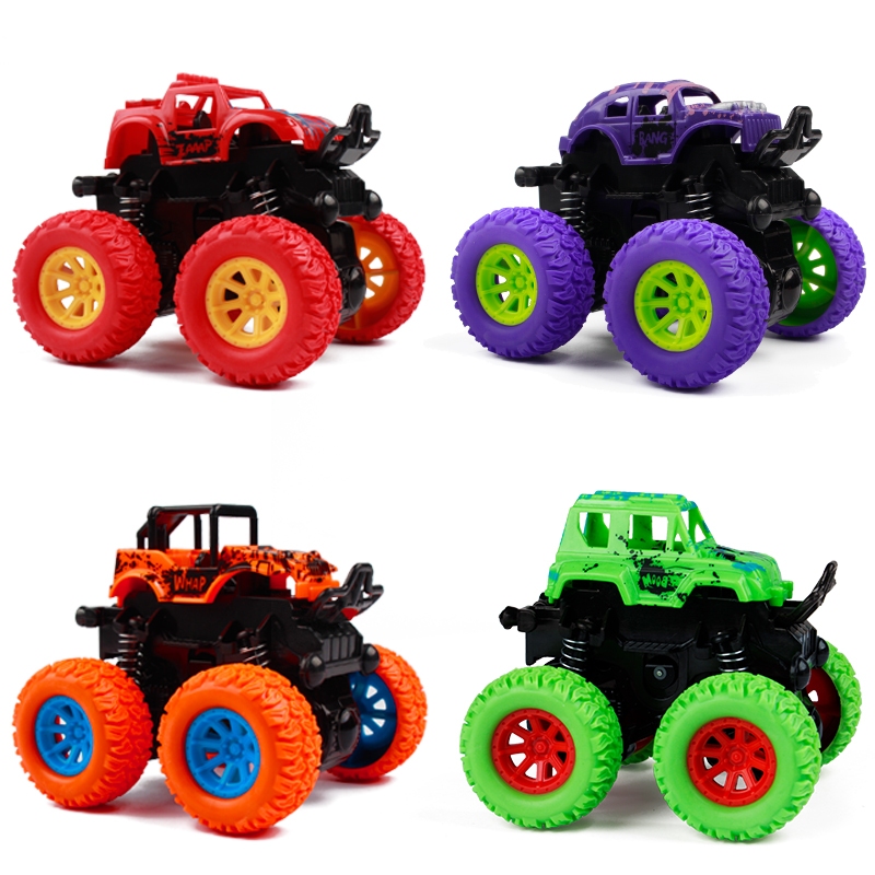 Toy Car Off-Road Vehicle Yard Wheel Shock Spring Somersault Can Be ...