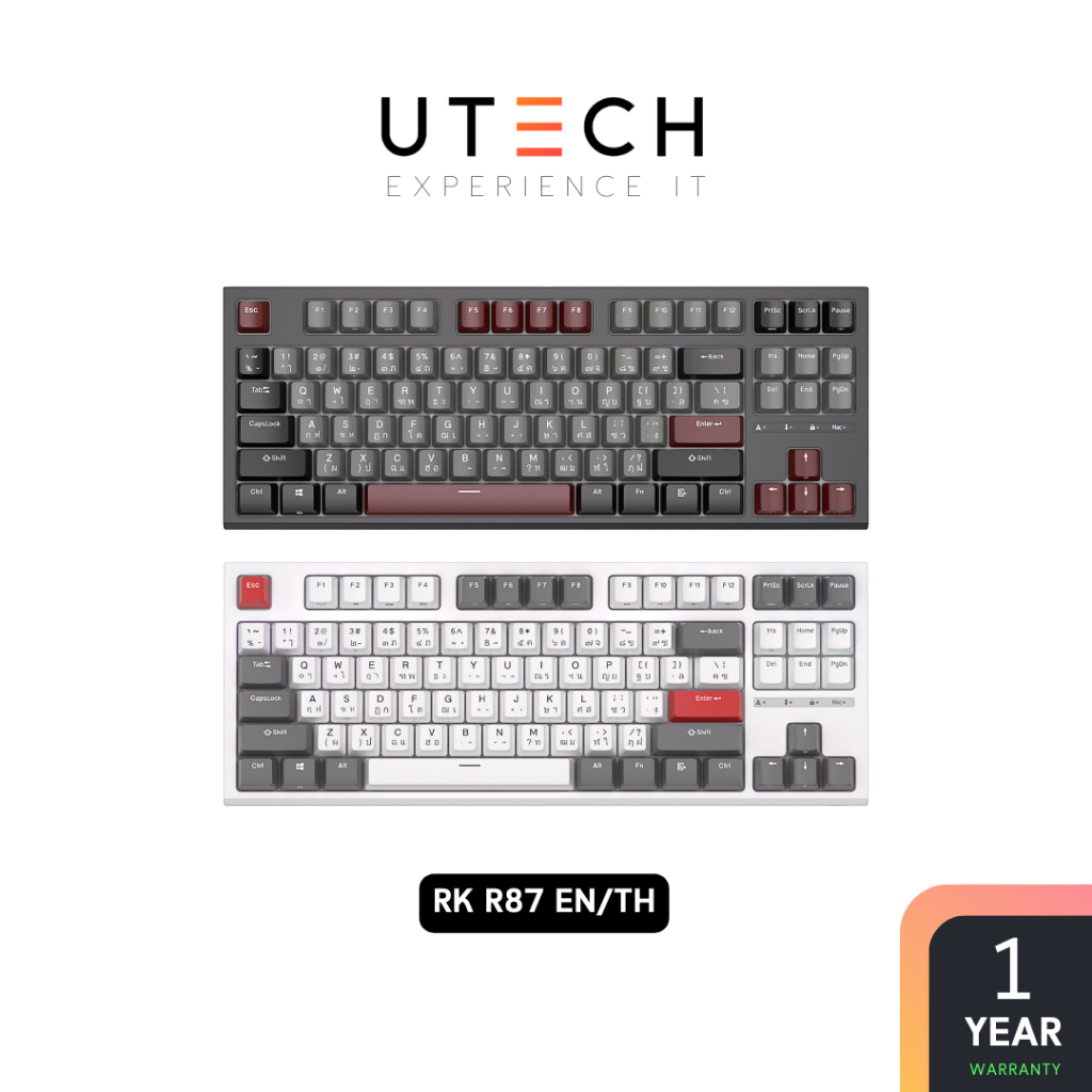 ROYAL KLUDGE Keyboard RK R87 Hotswap RGB Mechanical BLACK WHITE by ...