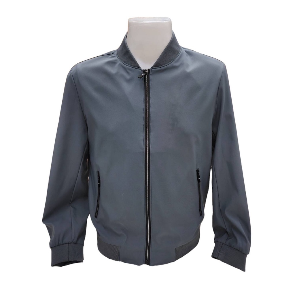 Jacket Fabric Super Micro Zip M Gray Color Only Good Work Very Soft ...
