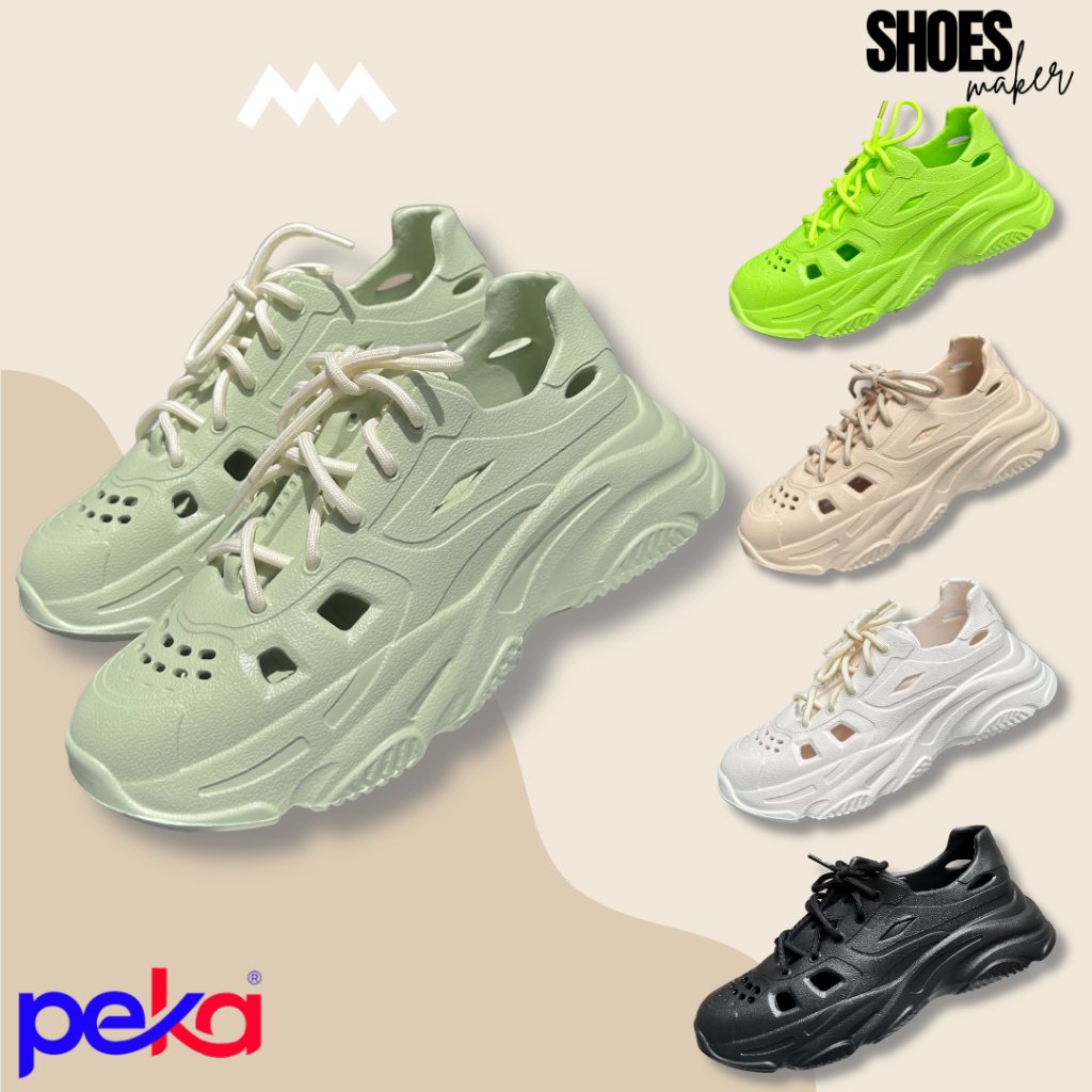New Arrival Women EVA Rubber Sneakers Peka PK940W Color Milk Green ...