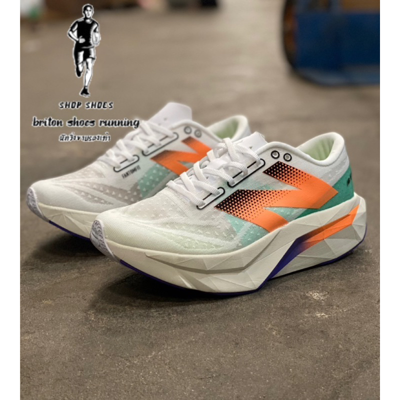 Saes Running Shoes New Balance SC Elite v4 White Orange Product Taken