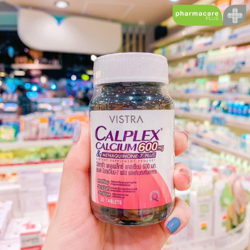 VISTRA CALPLEX CALCIUM 600 mg & MENAQUINONE-7 PLUS 30 Tablets | Shopee ...