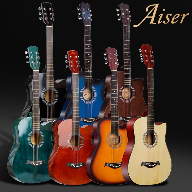 Aiser Guitar 38 Inch Acoustic Beginner Practice Color Variety Optional ...