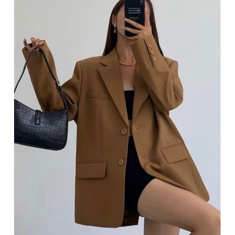 Chole G: Lissa Oversize Barzer Popular Blazer | Shopee Philippines