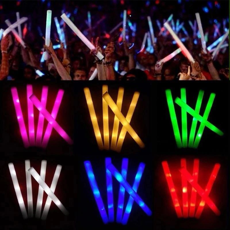 LED Glow Foam Stick 3 Modes Various Colors For Concerts Night Activity ...