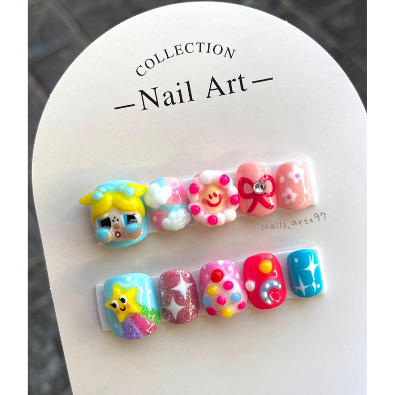 Fake Nails Color Real Gel Mold Crybaby Powerpuff Girls Molding Labubu