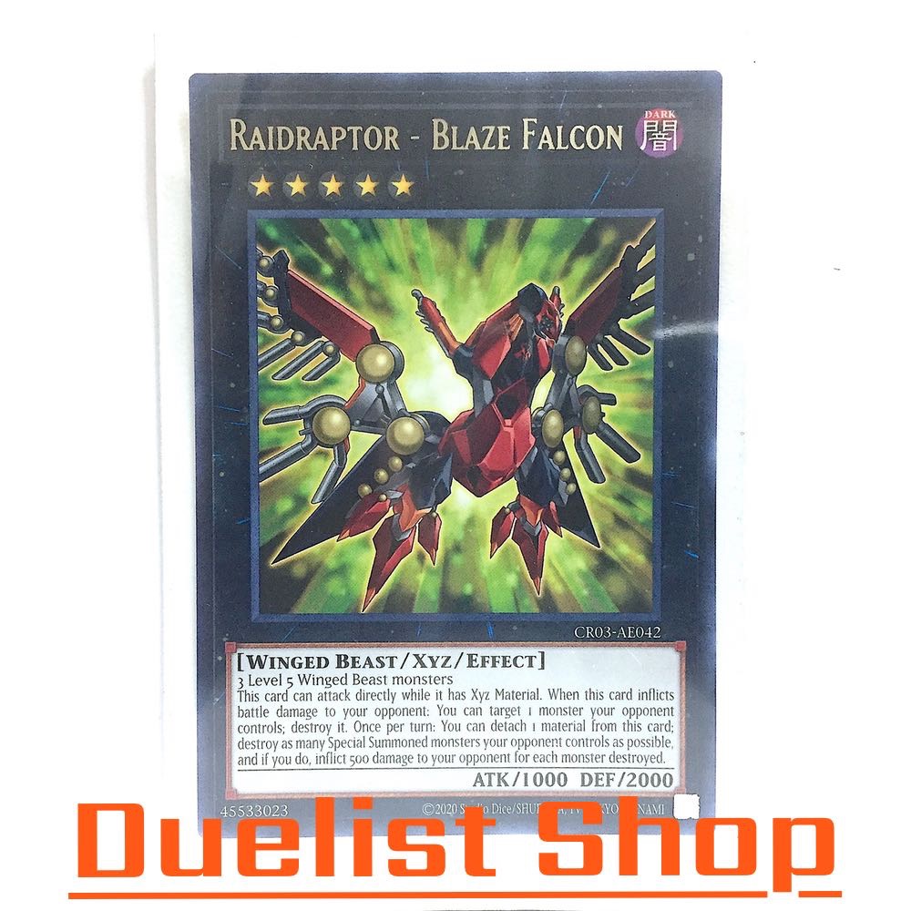 Raidraptor-Blaze Falcon (R) Monster Dark Rank5 [Wing Beast/Xyz/Effect ...