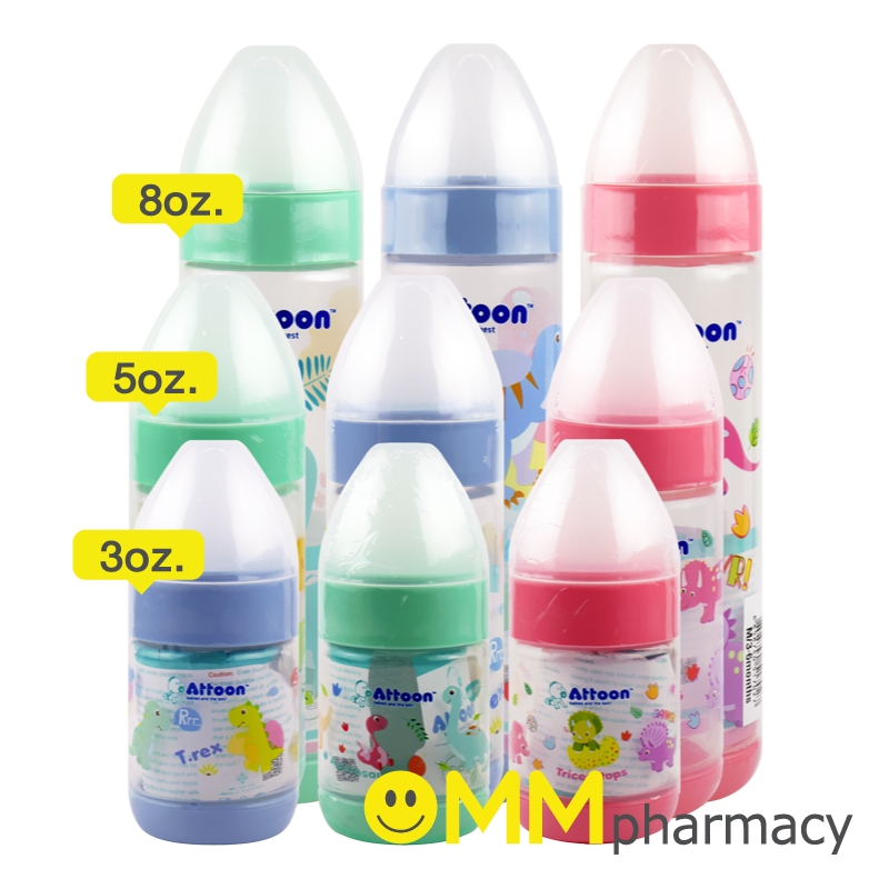 ATTOON Baby Bottle Color SLIM (Assorted Colors) | Shopee Philippines