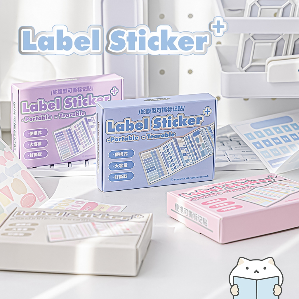 Label Sticker Box 60 Sheets ️ Topic Stickers Bookmark Various Symbols ...