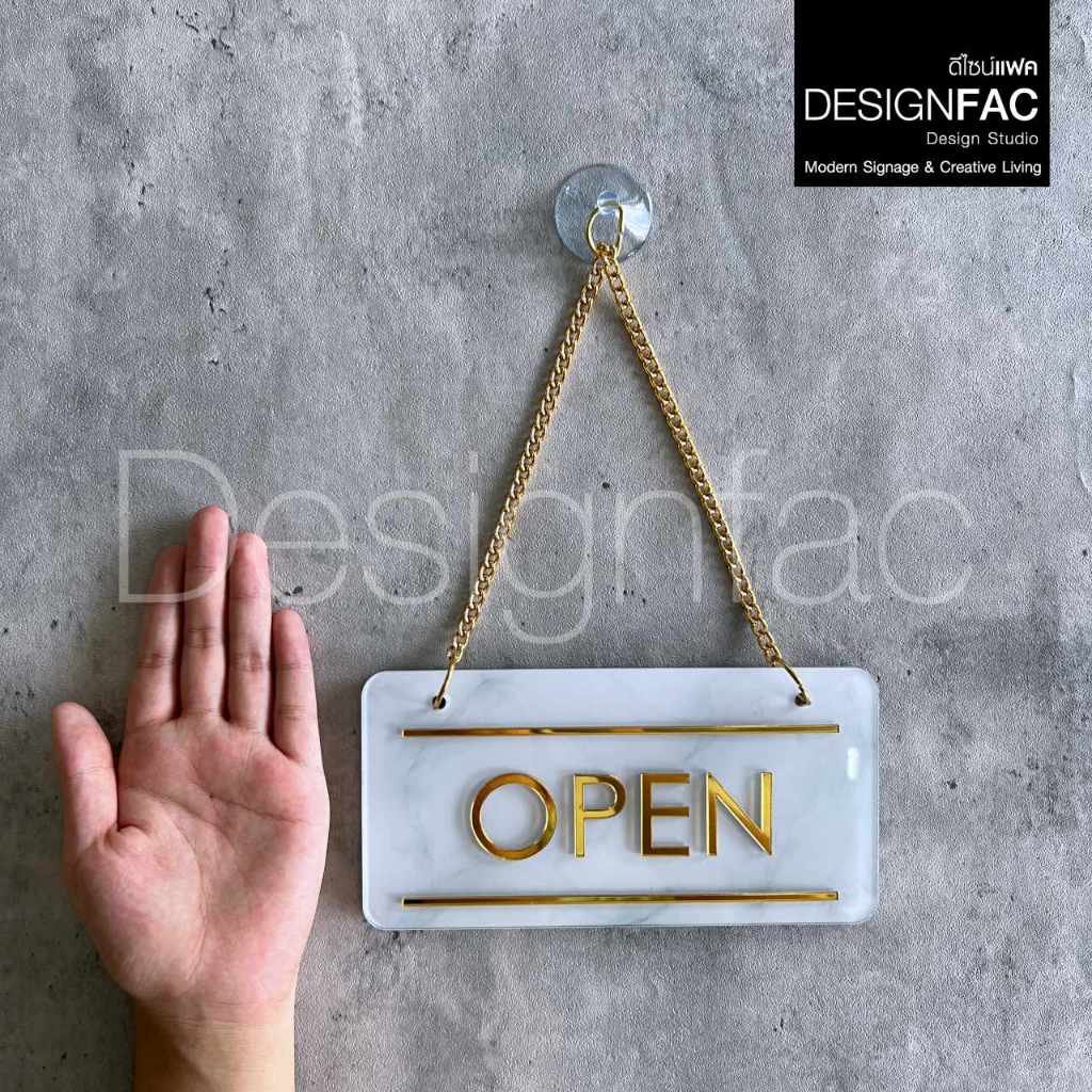 OPEN And CLOSE Sign Shop Marble Pattern Beautiful Elegant Modern ...