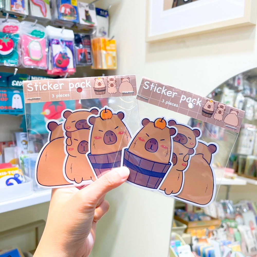 Super Cute Capybara Gang Diecut Stickers [Fly Away To Somewhere ...