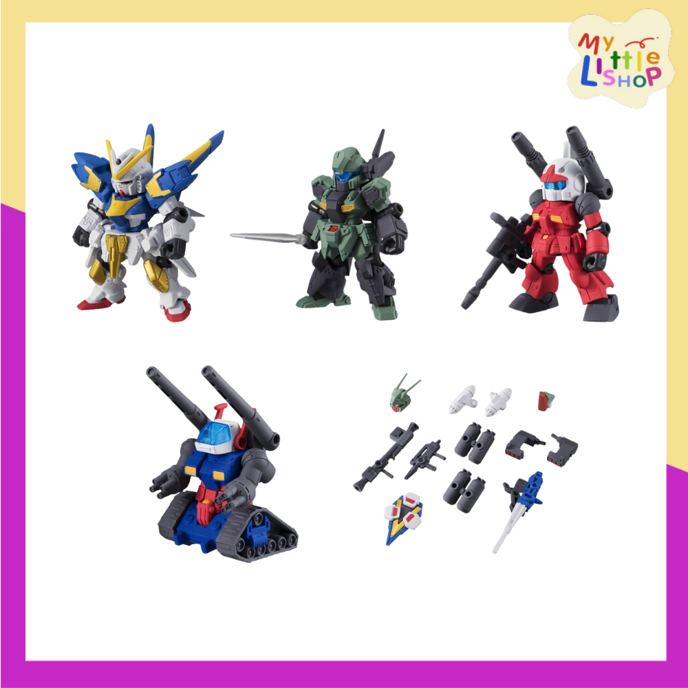 Bandai Mobile Suit Gundam 06 Gashapon – Set Completo 5 Figure In Capsula