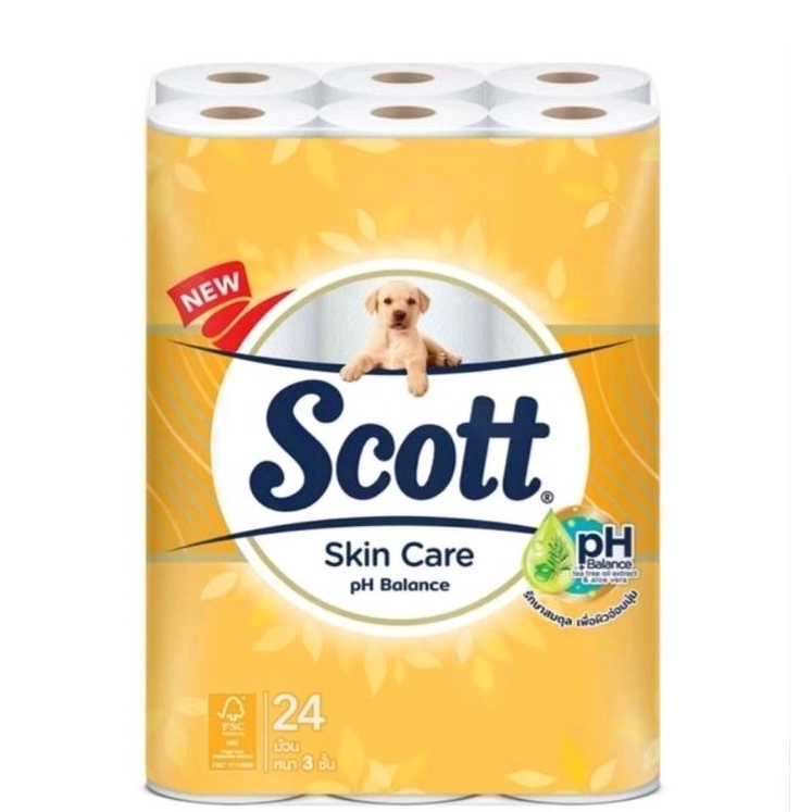 Scott Skin Care pH Balance 3ply Short Roll Tissue 24rolls Pack | Shopee ...