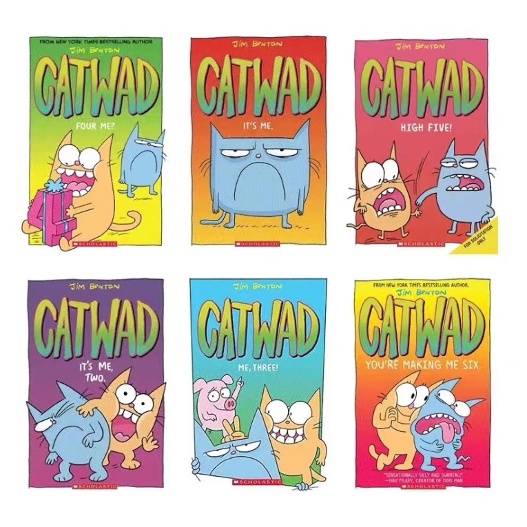 Scholastic Catwad 6 Books English Story Comic Book Children's-New York ...