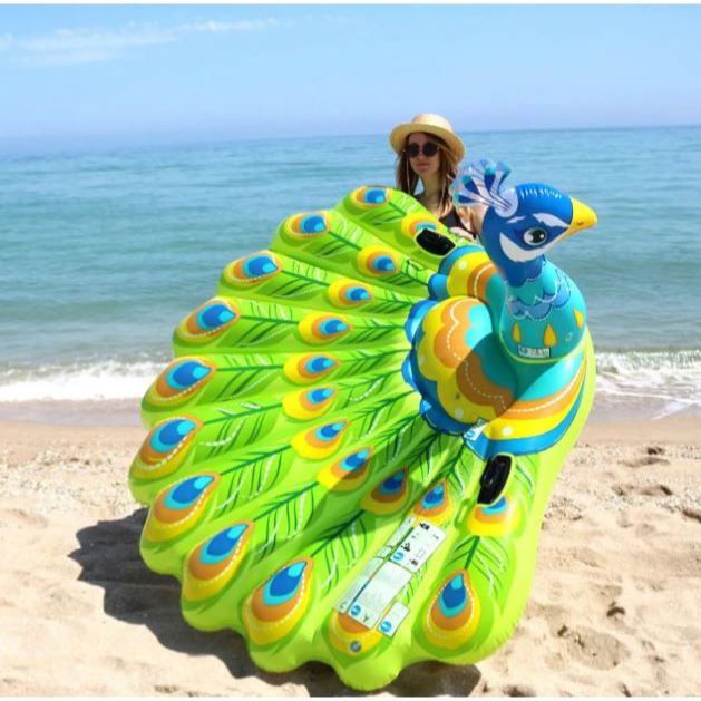 Summer 2024 Intex PEACOCK Inflatable Float ISLAND Fancy Floating Raft ...