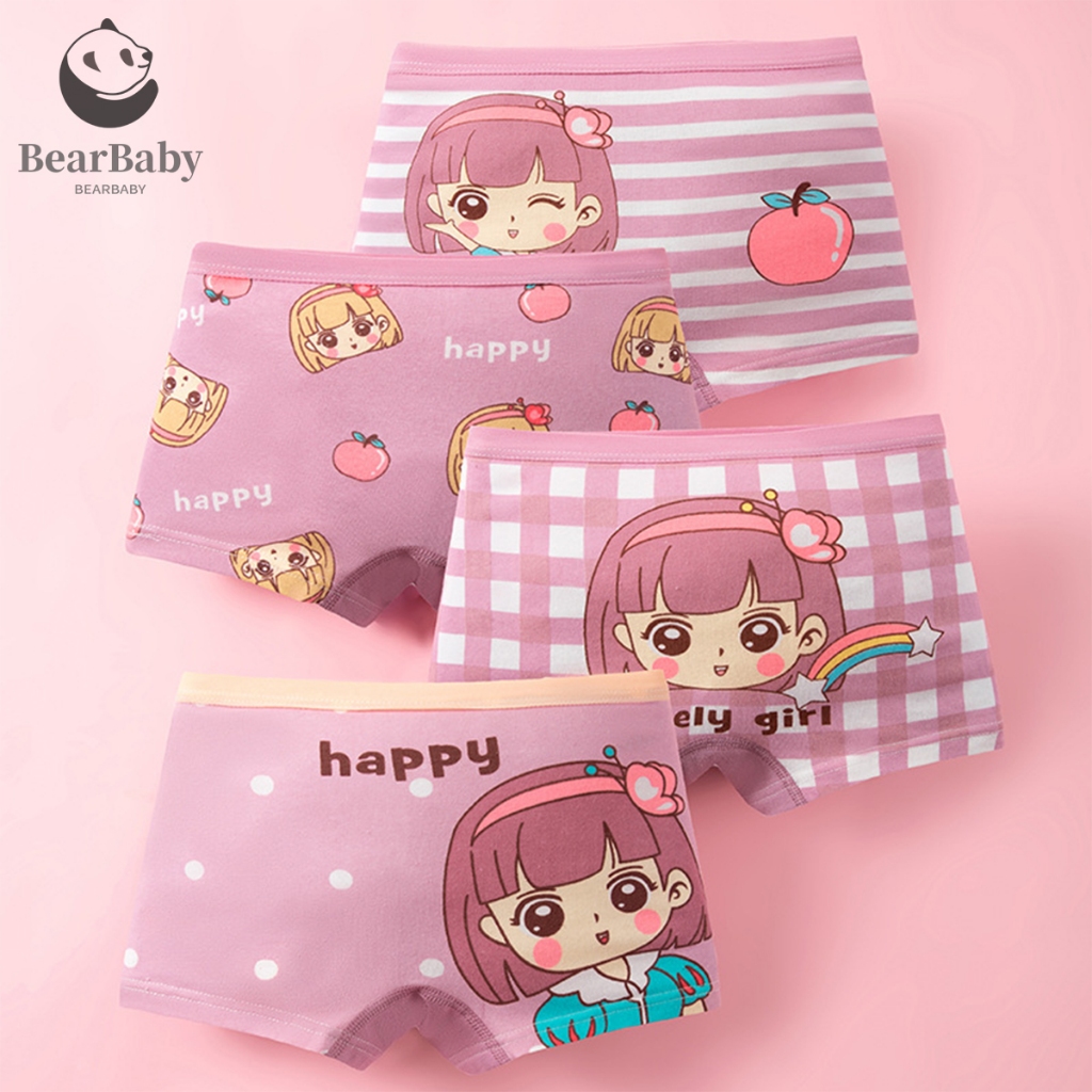 Student Underwear Children's Cute Pattern 1 Pocket 4 Pieces Melted As ...