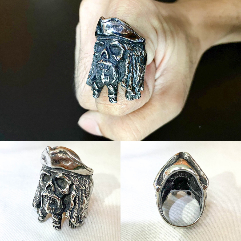 pirate Ring/stainless Steel Cool Fashion 316l Real 1 Men's | Shopee ...