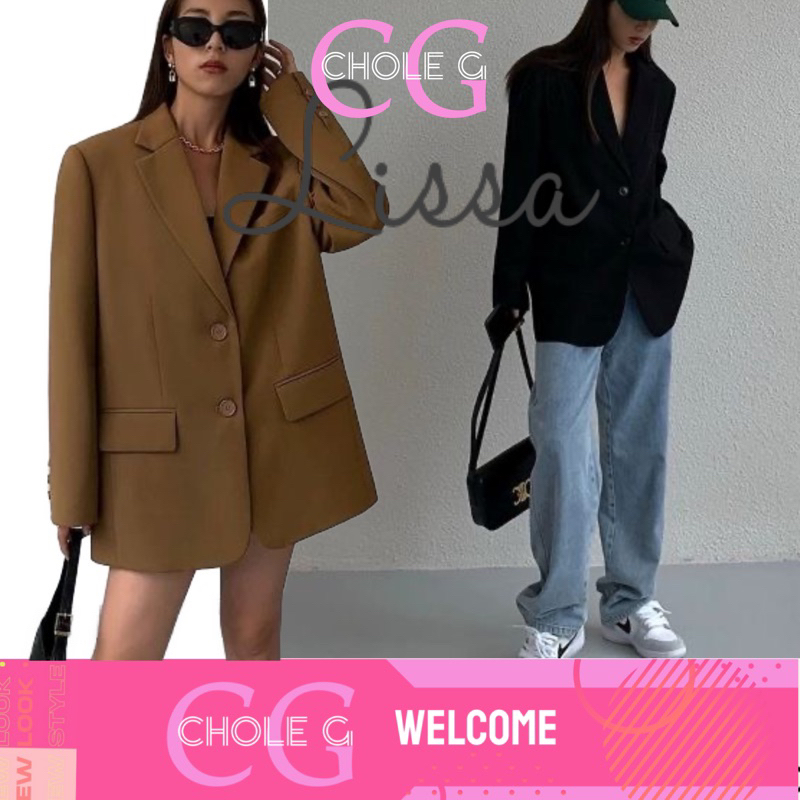 Chole G: Lissa Oversize Barzer Popular Blazer | Shopee Philippines