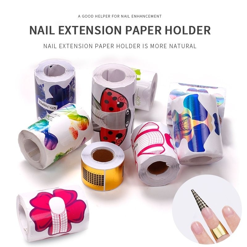 Paper Forms For Gel Nails 100 Pieces Of Acrylic Per Form | Shopee ...