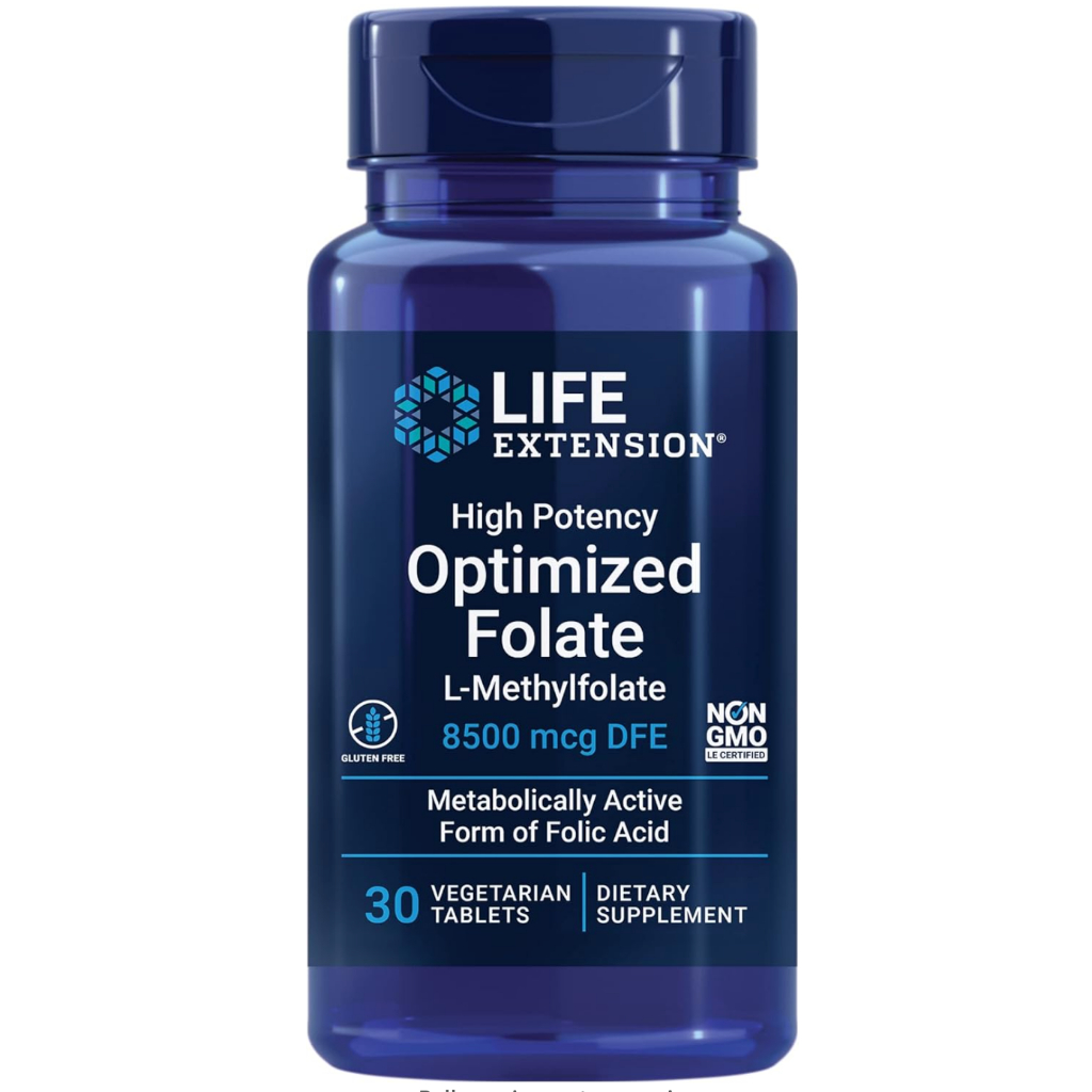 Life Extension High Potency Optimized Folate – L-methylfolate Folic ...