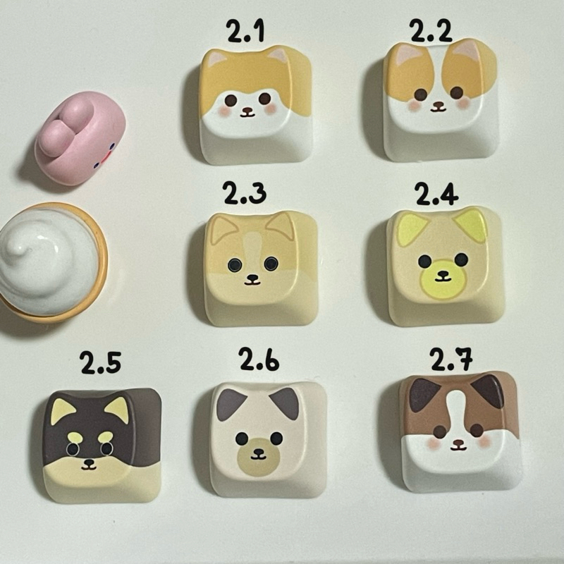 PNS009 [keycaps Buy 4 FREE 1] Dog Face keycaps For Mechanical Keyboard ...
