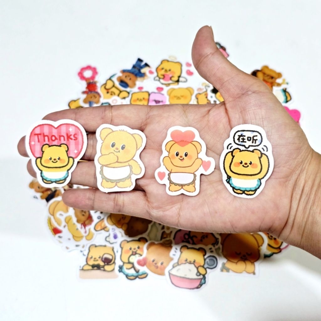 Butter Bear Stickers Cute (Pack Of 100) | Shopee Philippines