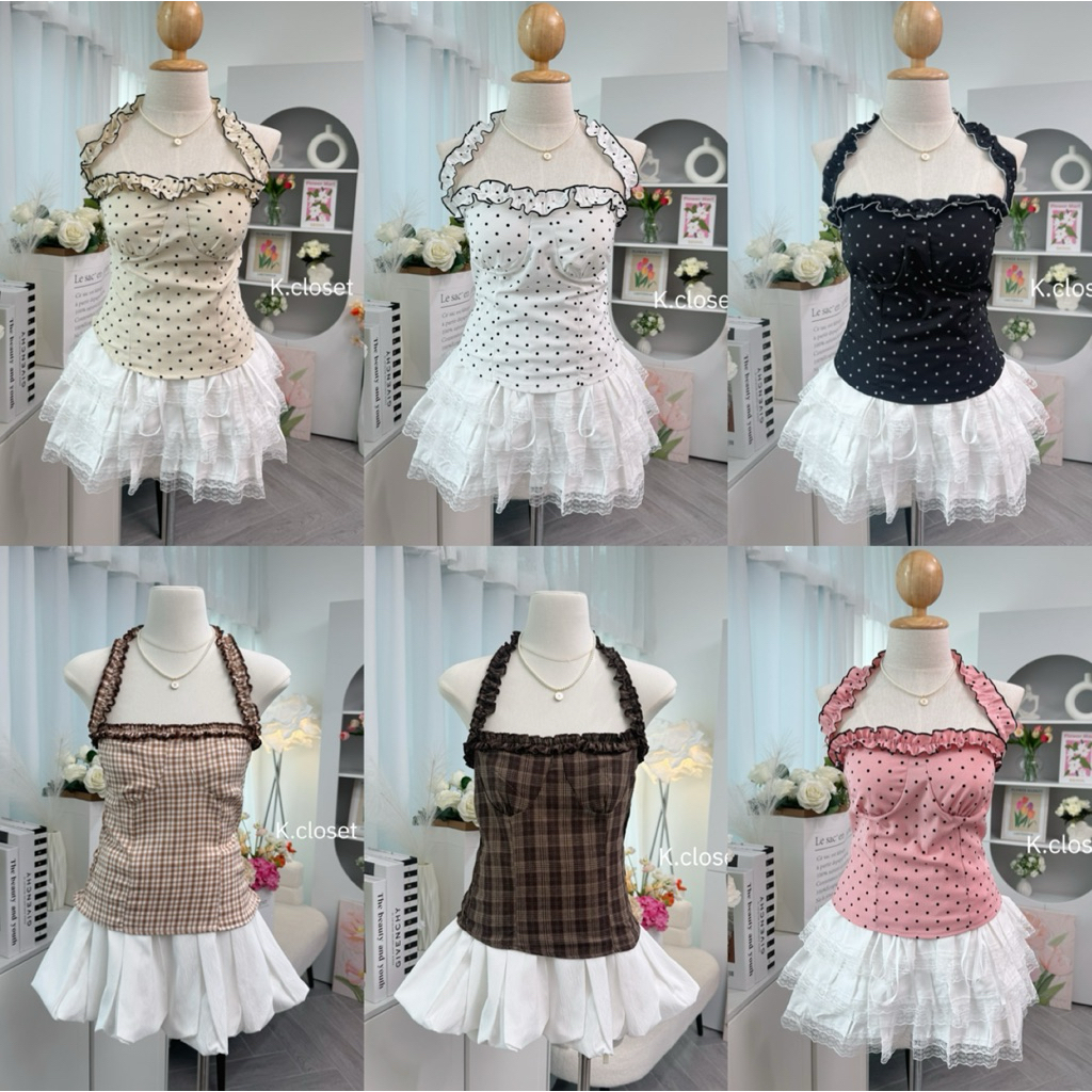Halter Neck Tube Top Cute Details Super Doll Clothes | Shopee Philippines