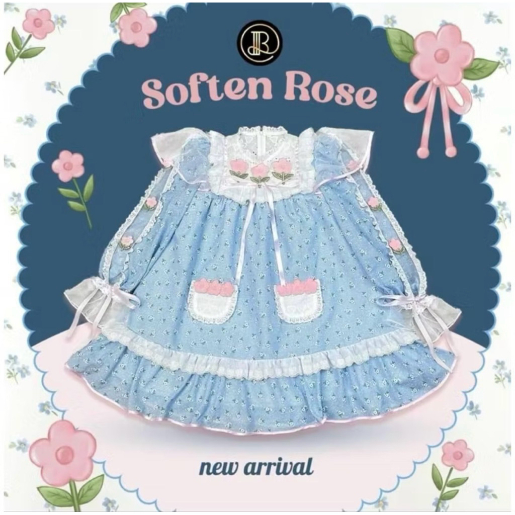 USED Secondhand XXL Blue Short Dress With Long Sleeves Bow At The ...
