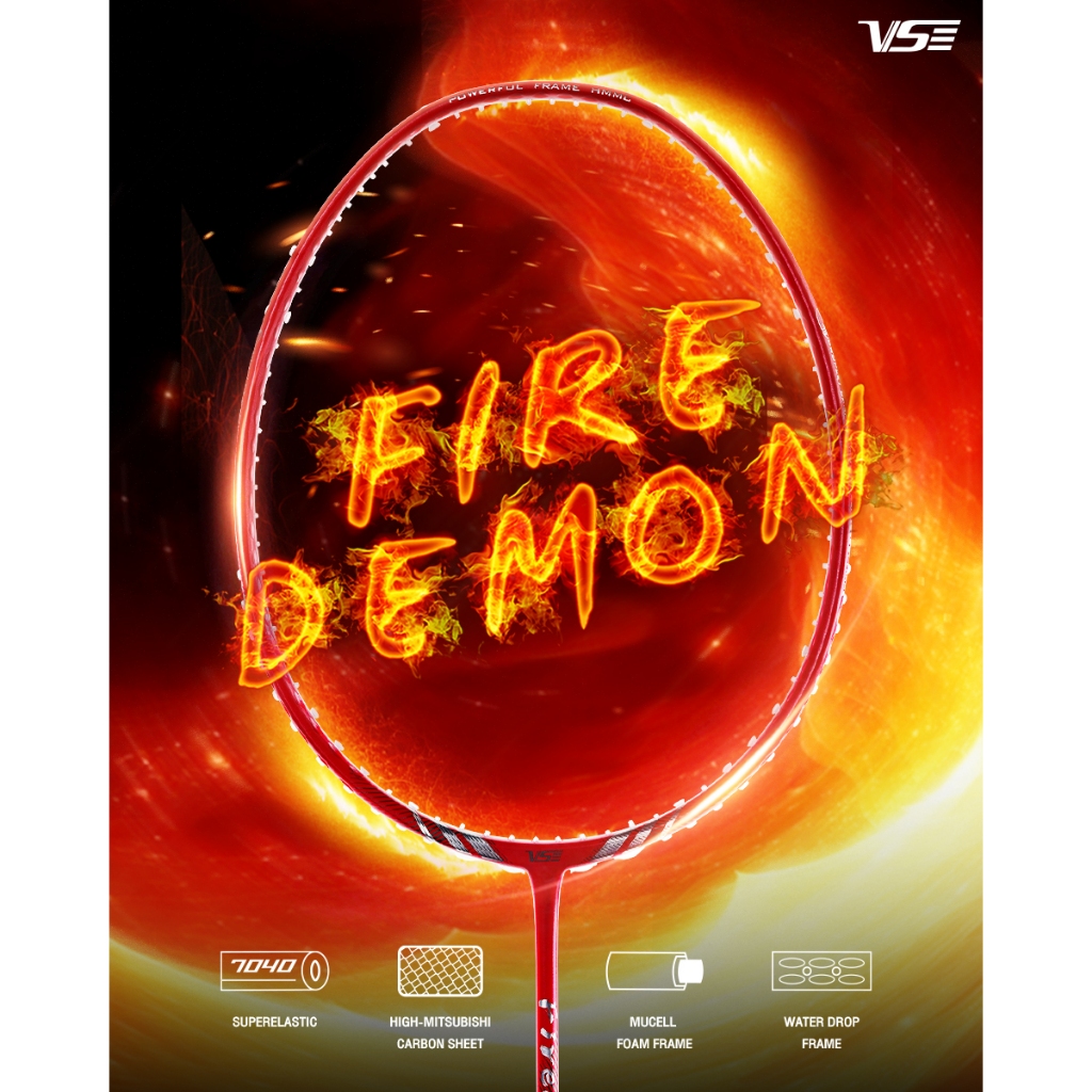(Popular!!) Fire Demon The Most Advanced Badminton Racket Luxurious ...