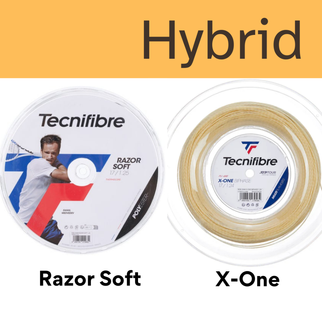 Tecnifibre Tendon Hybrid Tennis Racket Razor Soft/X-One Biphase (Cut To ...