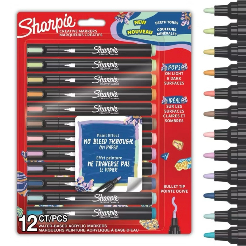 Sharpie 2213421 Acrylic Pen Earth Tone Color (Round Head) (Pack/12 ...