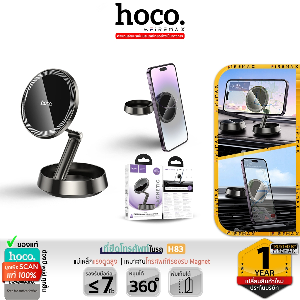 HOCO H83 Magnetic Car Phone holder Console Mount Foldable Luxury Design ...