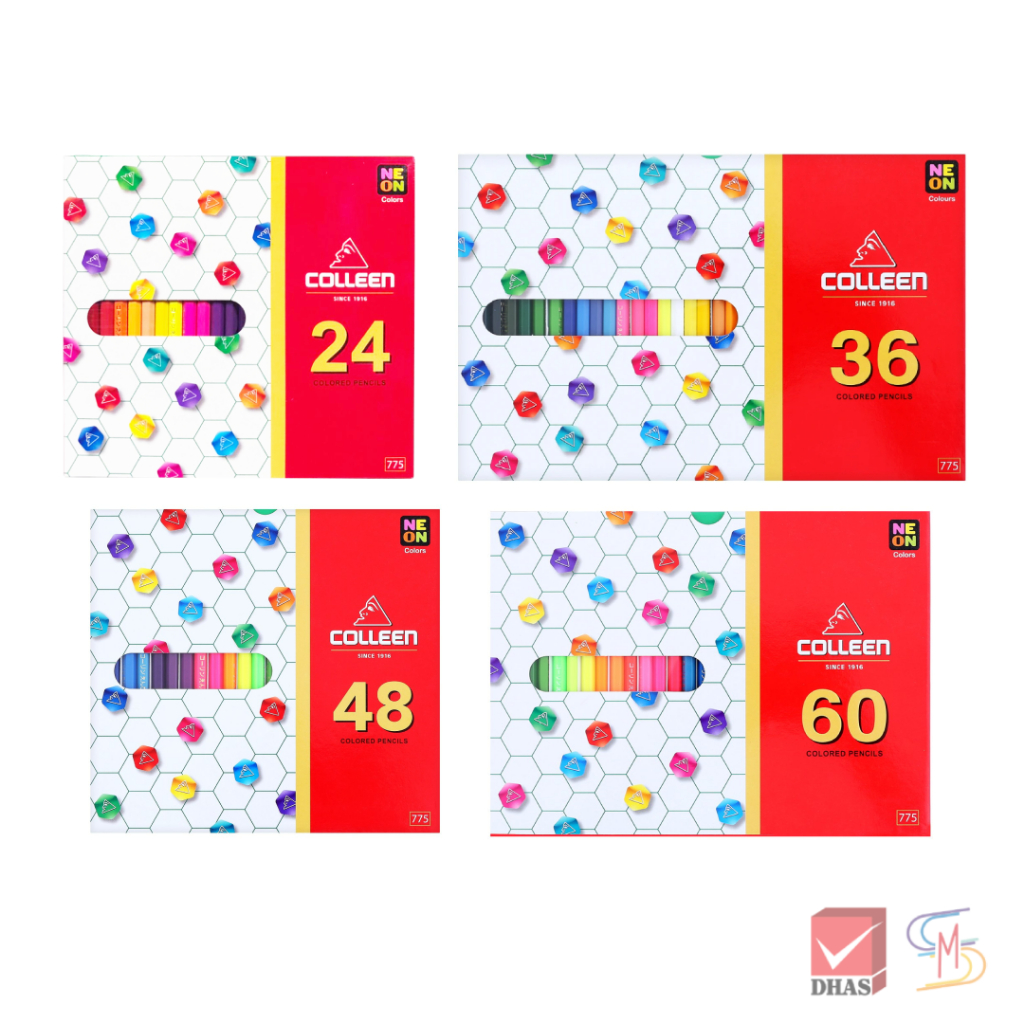 Colleen Color Pencil Wooden Long Stick 24 Colors/36/48/60 1 Box ...