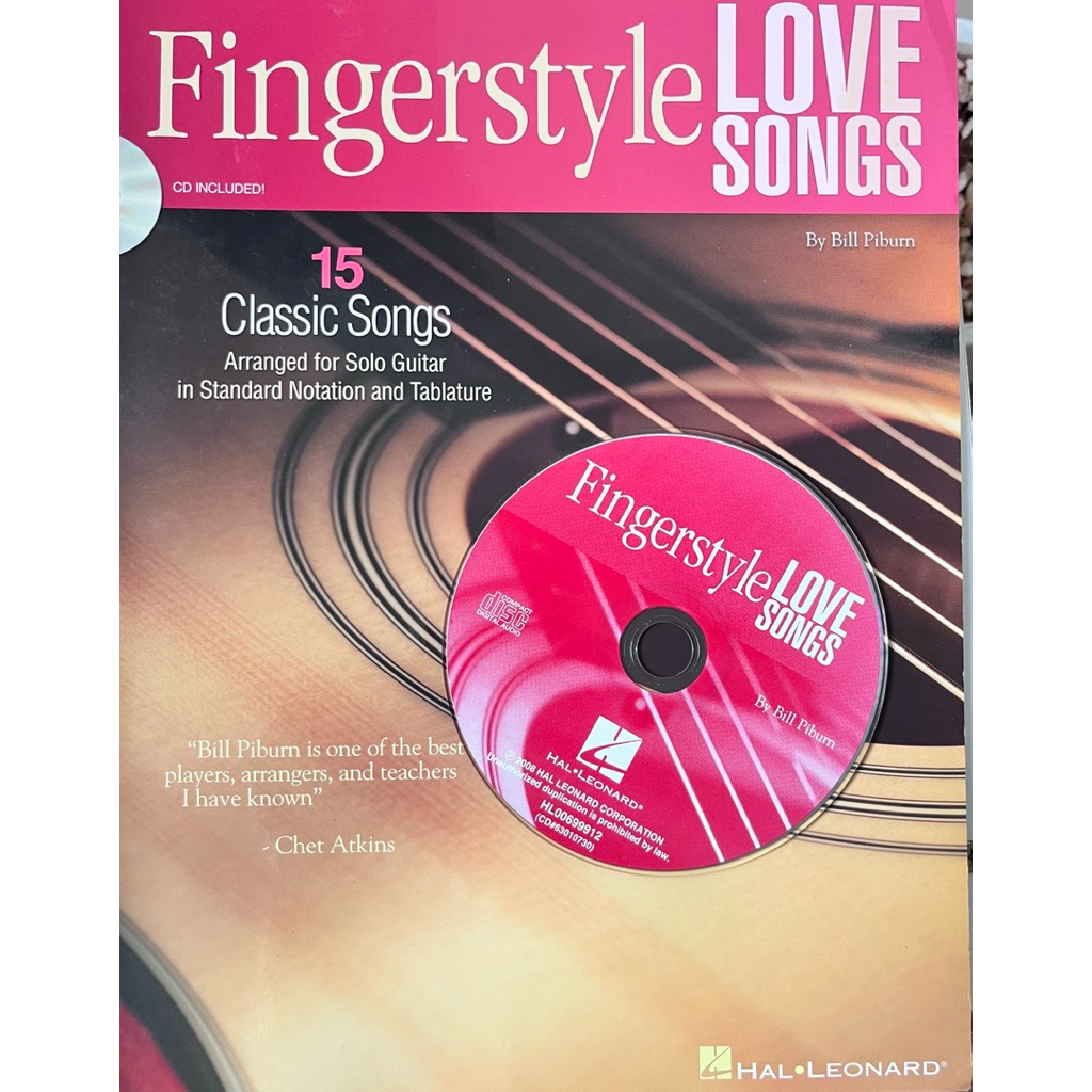 Song Notes With Tablature And CD Fingerstyle Love Songs 15 Hit ...