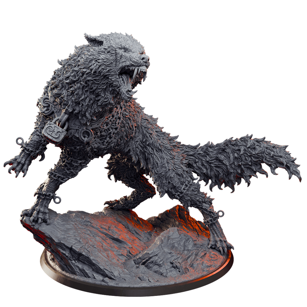 [Monsters of Ragnarok]-Great Wolf Fenrir-Model For DnD miniature [Made ...