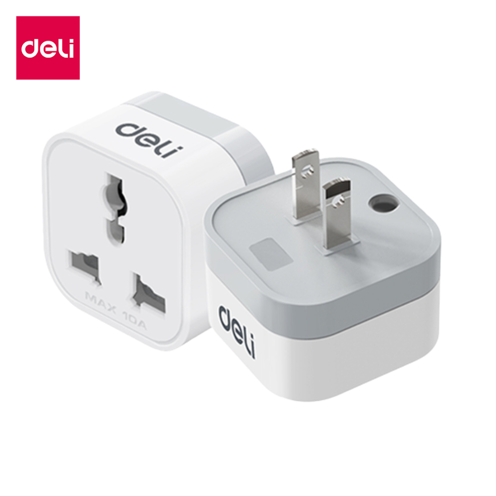 Deli Plug Converter Us Head Power Leg Travel Portable Adapter | Shopee ...