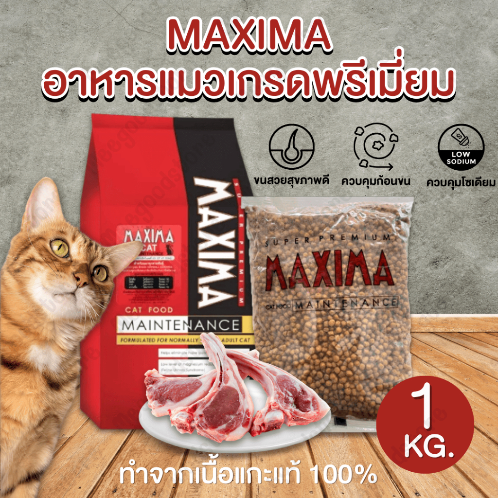 MAXIMA Cat Food Pellet Type 1 Kilogram Super Premium Grade Reduces The ...