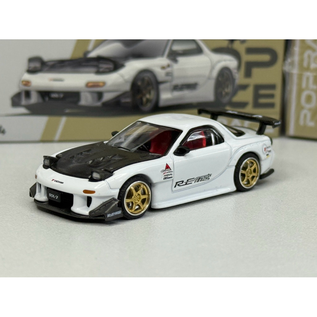 MAZDA RX7 RE-AMEMIYA WIDEBODY White 1/64 Scale Special Model From POP ...