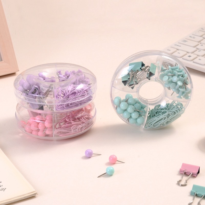 Paper Clip Set With Box And Note Pins Office Supplies Stationery ...